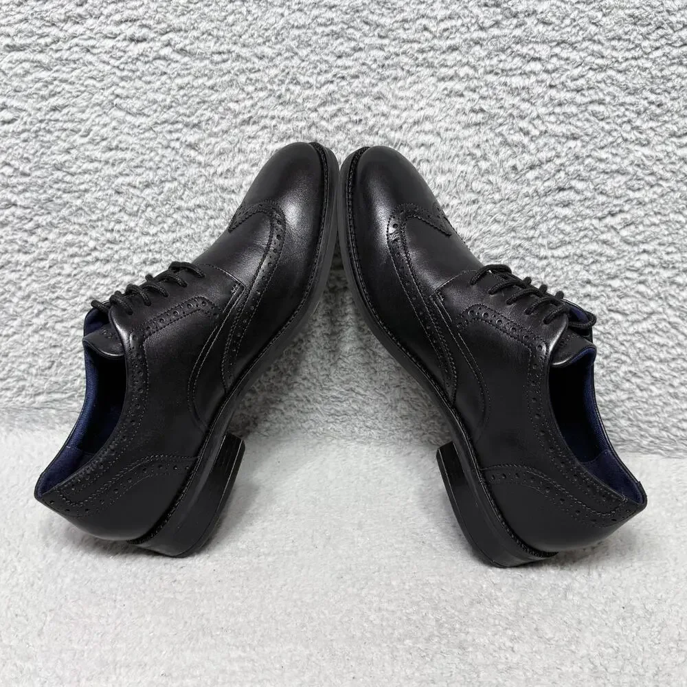 Cole Haan Grand+ Plus DRS Wingtip Mens Size 8.5 Oxford Dress Shoes Black Leather